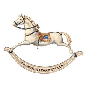 Cromo col·leccionable troquelat. Finals sXIX Chocolate Amatller.