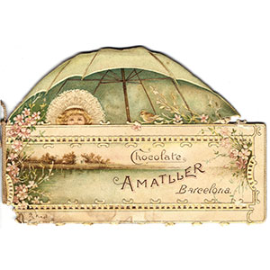 Calendari publicitari Chocolate Amatller any 1898.