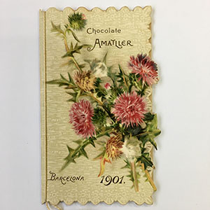 Calendari publicitari Chocolate Amatller any 1901.