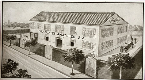 Fàbrica de Chocolate Amatller a Banyoles (Girona). Any 1929.