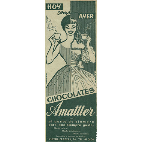 Publicitat Chocolates Amatller revista ABC. Any 1959. L