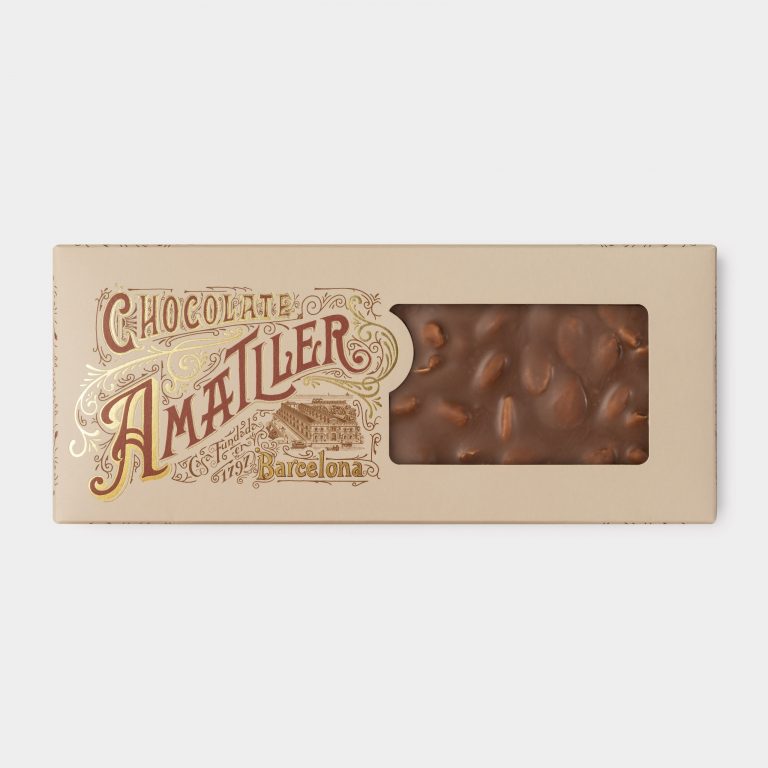 Torró xocolata amb llet i ametlles senceres 250g