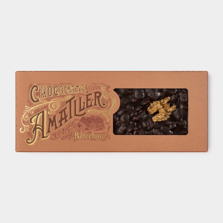 Turron chocolate 70% cocoa with walnuts 250g