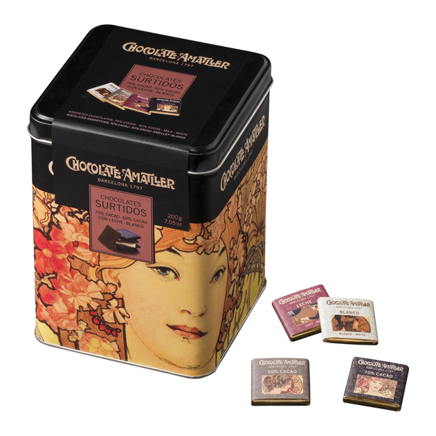 Xocolates Assortides – 70% – 50% – Amb llet – Blanc