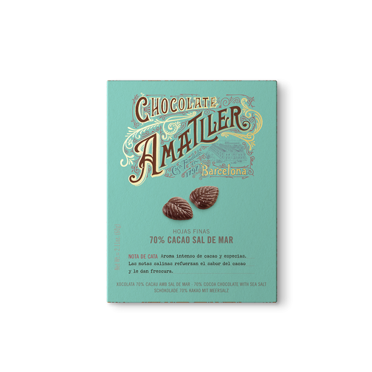 Fulles 70% amb flor de sal 60g
