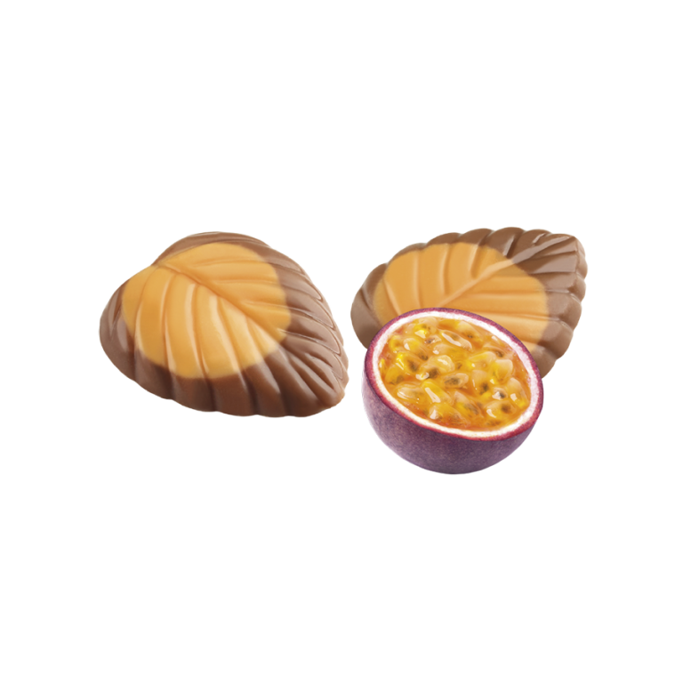 Fulles de Xocolata amb llet i fruita de la passió Llauna 60g
